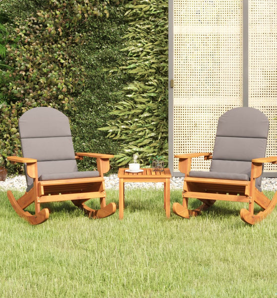 3-tlg. Garten-Lounge-Set Adirondack Massivholz Akazie