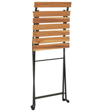 7-tlg. Bistro-Set Klappbar Massivholz Akazie und Stahl