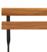 7-tlg. Bistro-Set Klappbar Massivholz Akazie und Stahl