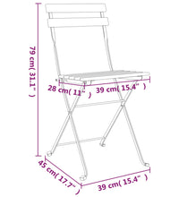 7-tlg. Bistro-Set Klappbar Massivholz Akazie und Stahl