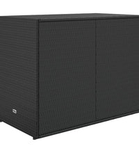 Gartenschrank Schwarz 100x55,5x80 cm Poly Rattan