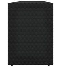 Gartenschrank Schwarz 198x55,5x80 cm Poly Rattan