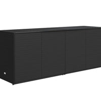 Gartenschrank Schwarz 198x55,5x80 cm Poly Rattan