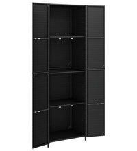 Gartenschrank Schwarz 59x40x180 cm Poly Rattan