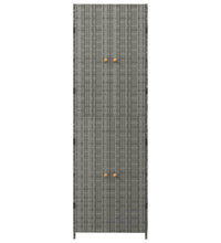 Gartenschrank Grau 59x40x180 cm Poly Rattan