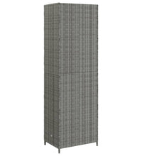 Gartenschrank Grau 59x40x180 cm Poly Rattan