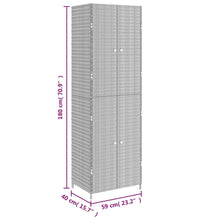 Gartenschrank Grau 59x40x180 cm Poly Rattan