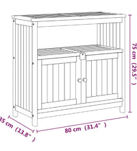 Garten-Konsolentisch 80x35x75 cm Massivholz Akazie