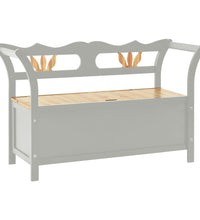 Sitzbank Grau 107x45x75,5 cm Massivholz Tanne