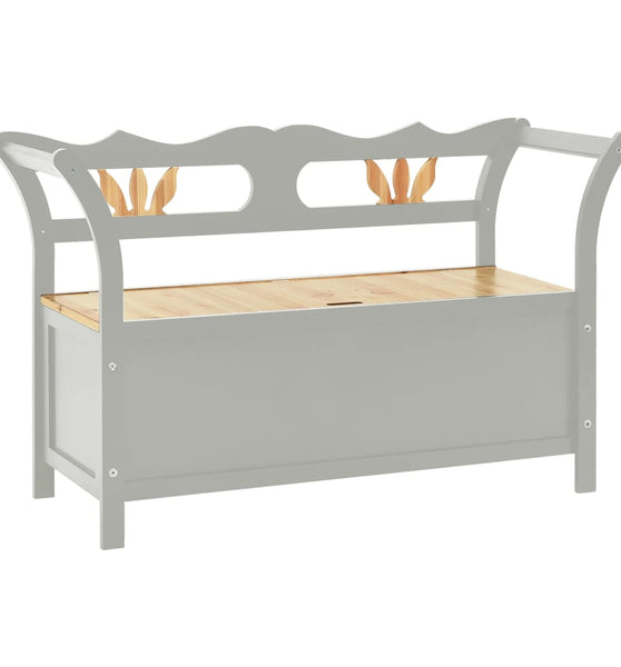 Sitzbank Grau 107x45x75,5 cm Massivholz Tanne