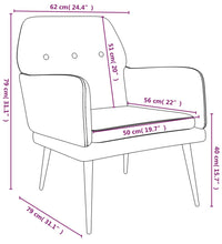 Sessel Gelb 62x79x79 cm Samt