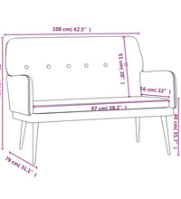 Sitzbank Dunkelgrün 108x79x79 cm Samt