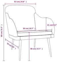 Sessel Hellgrau 63x76x80 cm Samt