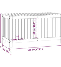 Gartentruhe 121x55x64 cm Massivholz Kiefer