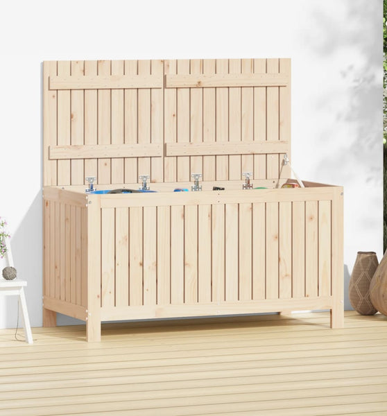 Gartentruhe 121x55x64 cm Massivholz Kiefer