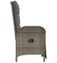 Garten-Relaxsessel mit Kissen 2 Stk. Poly Rattan Grau