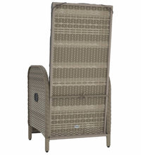 Garten-Relaxsessel mit Kissen 2 Stk. Poly Rattan Grau