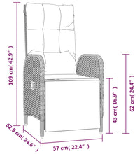 Garten-Relaxsessel mit Kissen 2 Stk. Poly Rattan Grau