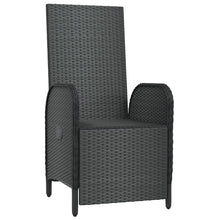 Garten-Relaxsessel mit Kissen 2 Stk. Poly Rattan Schwarz