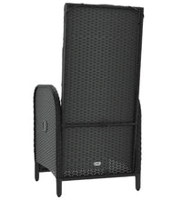 Garten-Relaxsessel mit Kissen 2 Stk. Poly Rattan Schwarz