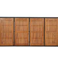 Gartentisch mit Holzplatte Schwarz 190x90x75 cm Poly Rattan