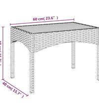 3-tlg. Garten-Lounge-Set mit Kissen Grau Poly Rattan