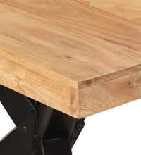 Esstisch Schwarz 180x90x77 cm Massivholz Akazie