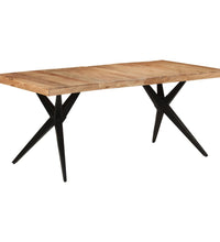 Esstisch Schwarz 180x90x77 cm Massivholz Akazie