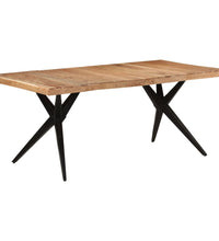 Esstisch Schwarz 180x90x77 cm Massivholz Akazie