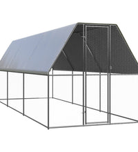 Outdoor-Hühnerkäfig 2x6x2 m Verzinkter Stahl