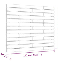 Wand-Kopfteil 141x3x91,5 cm Massivholz Kiefer