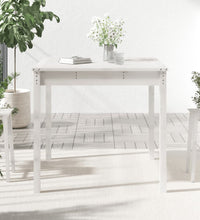 Gartentisch Weiß 82,5x82,5x76 cm Massivholz Kiefer