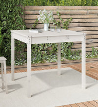 Gartentisch Weiß 82,5x82,5x76 cm Massivholz Kiefer