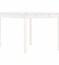 Gartentisch Weiß 121x82,5x76 cm Massivholz Kiefer