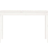 Gartentisch Weiß 121x82,5x76 cm Massivholz Kiefer