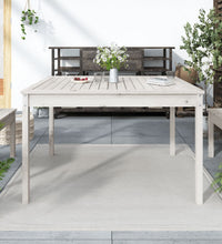 Gartentisch Weiß 121x82,5x76 cm Massivholz Kiefer