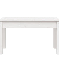 Gartenbank Weiß 80x44x45 cm Massivholz Kiefer