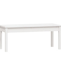 Gartenbank Weiß 109x44x45 cm Massivholz Kiefer
