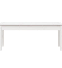 Gartenbank Weiß 109x44x45 cm Massivholz Kiefer
