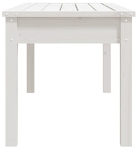 Gartenbank Weiß 109x44x45 cm Massivholz Kiefer