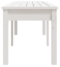Gartenbank 2-Sitzer Weiß 159,5x44x45 cm Massivholz Kiefer