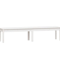 Gartenbank 2-Sitzer Weiß 203,5x44x45 cm Massivholz Kiefer