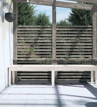Gartenbank 2-Sitzer Weiß 203,5x44x45 cm Massivholz Kiefer