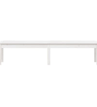 Gartenbank 2-Sitzer Weiß 203,5x44x45 cm Massivholz Kiefer