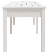 Gartenbank 2-Sitzer Weiß 203,5x44x45 cm Massivholz Kiefer