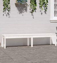 Gartenbank 2-Sitzer Weiß 203,5x44x45 cm Massivholz Kiefer