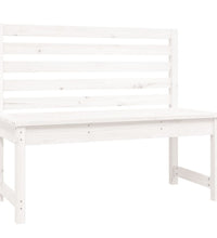 Gartenbank Weiß 109 cm Massivholz Kiefer