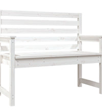 Gartenbank Weiß 109x48x91,5 cm Massivholz Kiefer