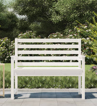 Gartenbank Weiß 109x48x91,5 cm Massivholz Kiefer