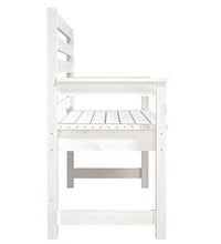 Gartenbank Weiß 109x48x91,5 cm Massivholz Kiefer